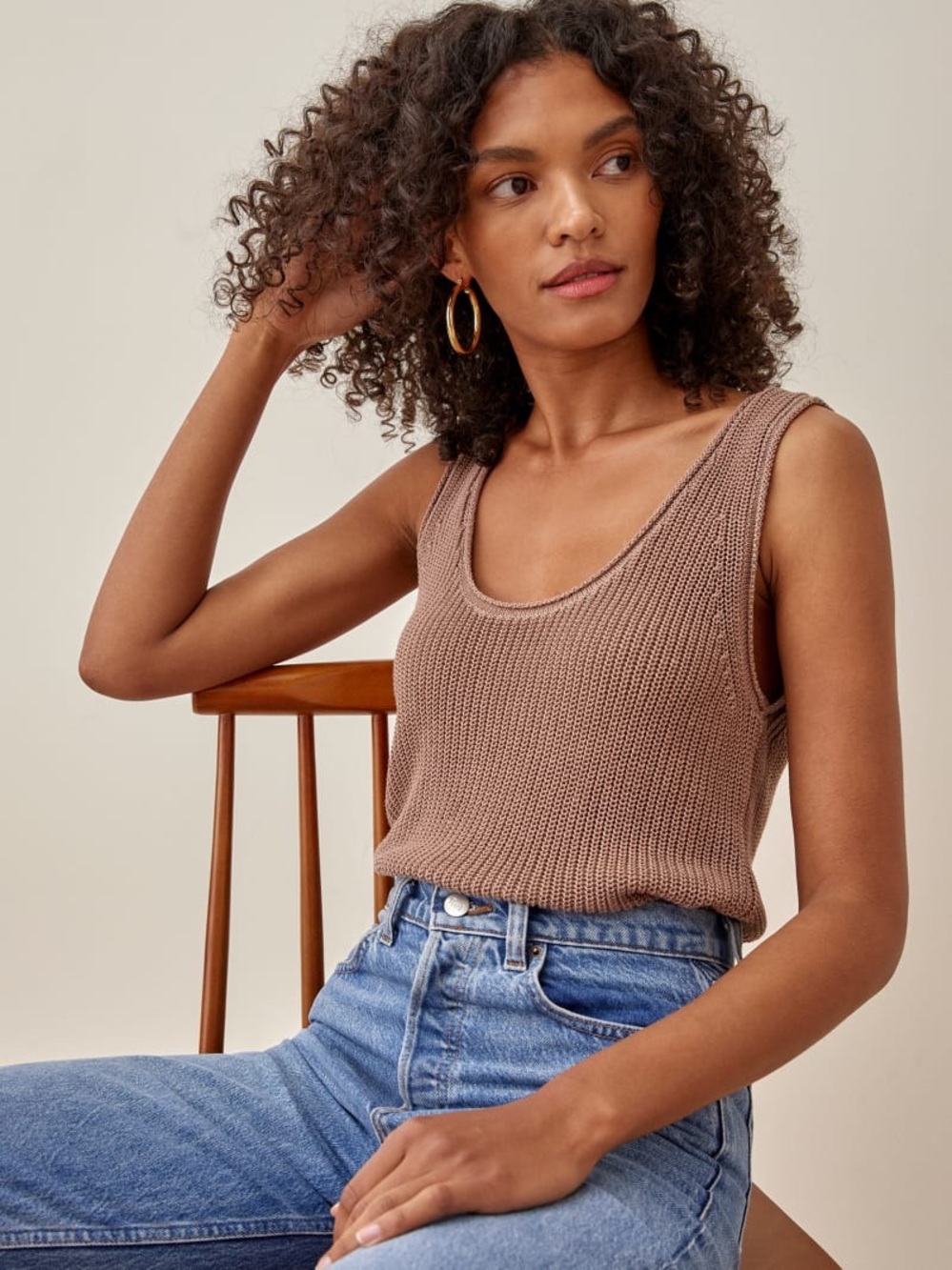 Reformation Dori Scoopneck Sweater Tank